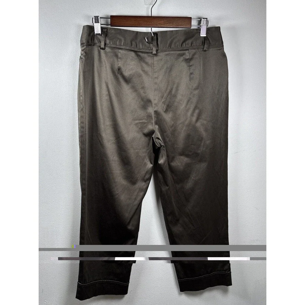 Ingredients Women’s Capri Pants Size 10 Taupe Gray Stretch Cuffed Career Casual